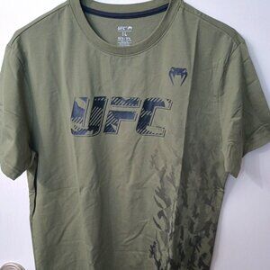 UFC Venum Authentic Fight Week Mens (Large) Khaki T-Shirt NWT